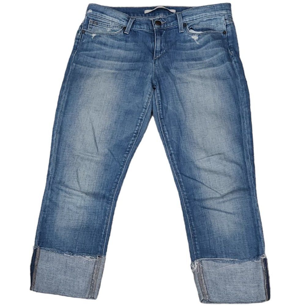 Joe’s Cropped Jeans with Distressed Hem Stretch Soft Cute Pants Size W27